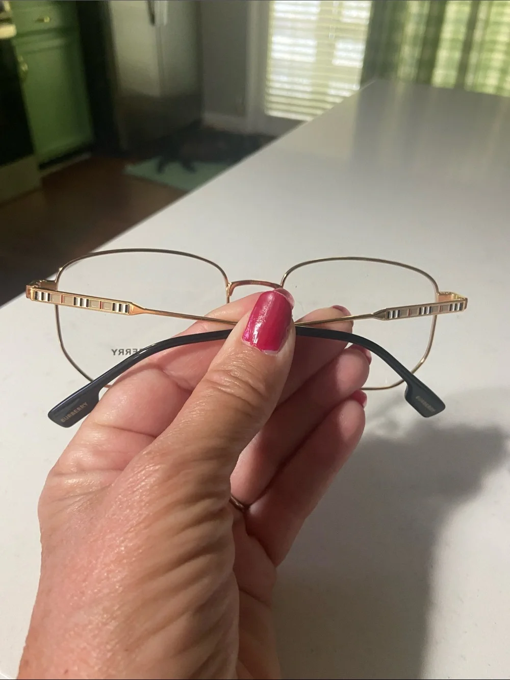 Burberry Women's Black Rim & Gold Metal Frame Glasses new without tag. Frames